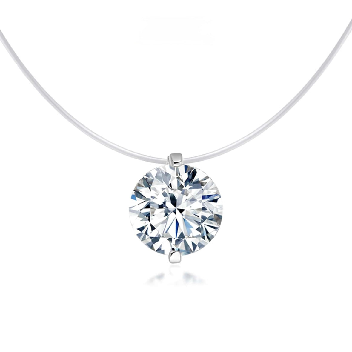 Colier transparent avec pendentif (Offert)