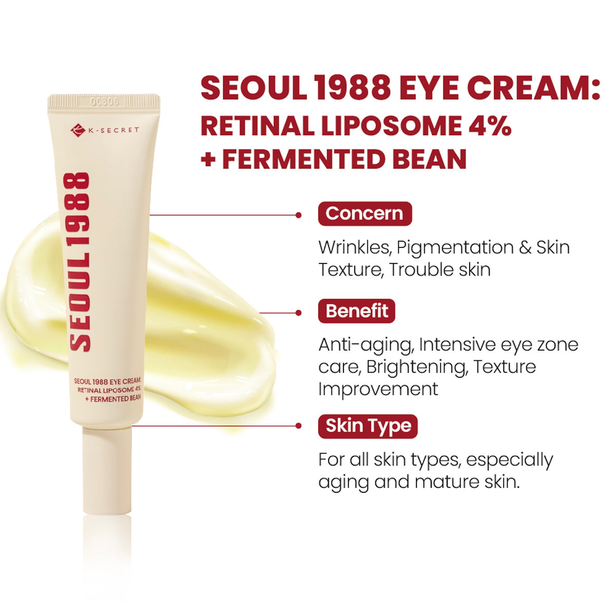 SEOUL 1988 Eye Cream Retinal Liposome 4% + Fermented Bean