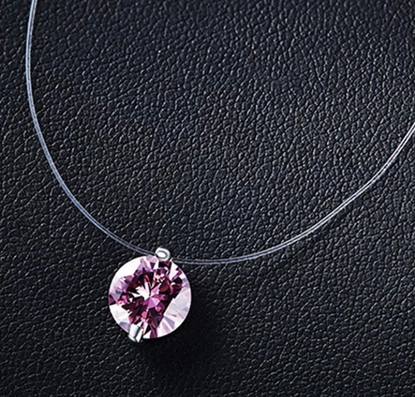 Colier transparent avec pendentif (Offert)