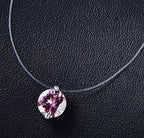 Colier transparent avec pendentif (Offert)