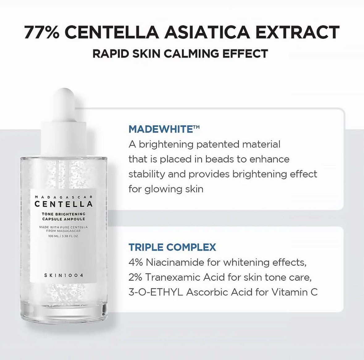 SKIN1004 Centella Ampoule éclaircissante