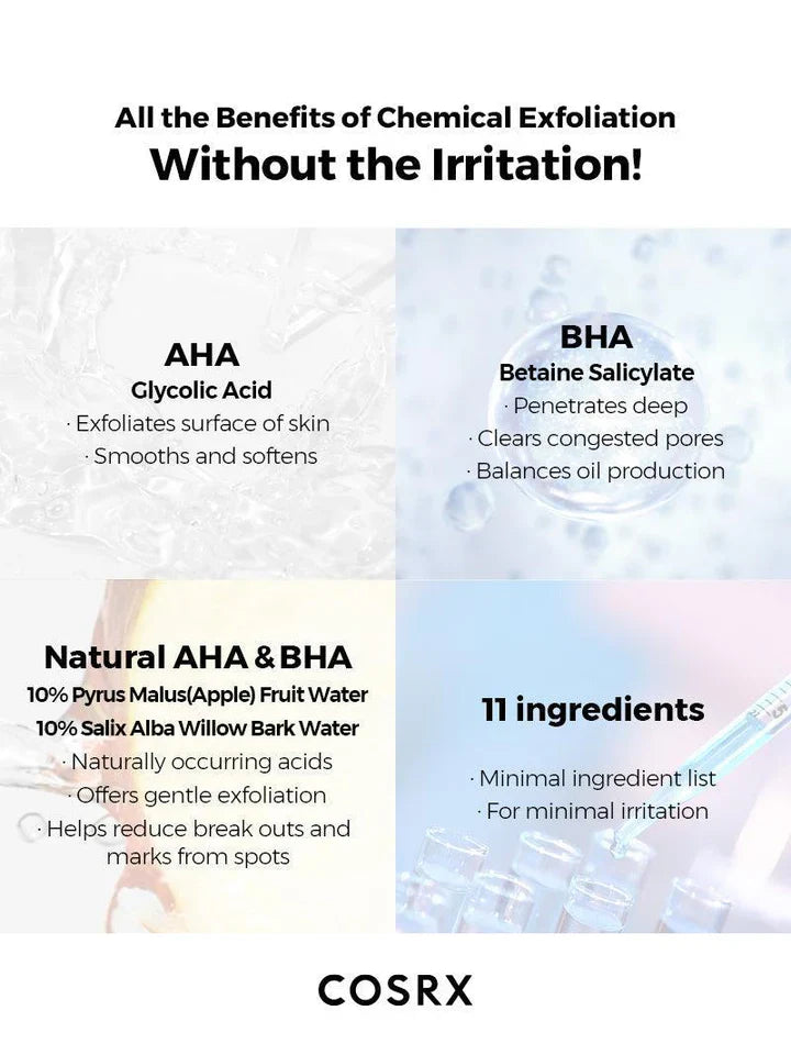 COSRX Toner éclaircissant AHA/BHA